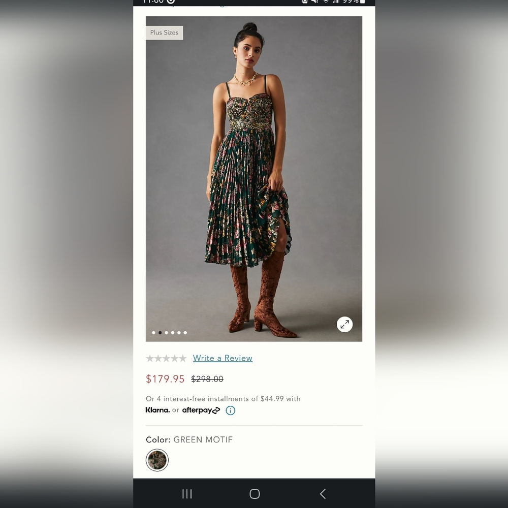 Verb by Pallavi Singhee Smocked Corset Dress from Anthropologie